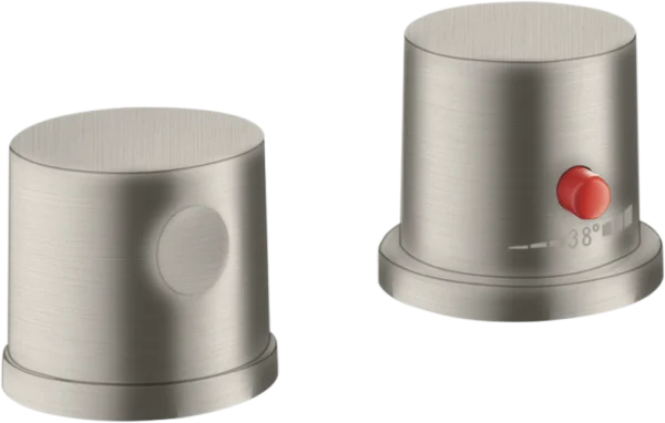 Axor Uno 2-hole Rim-mounted Thermostatic Bath Mixer Stainless Steel