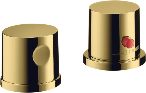 Axor Uno 2-hole Rim-mounted Thermostatic Bath Mixer Gold Polished
