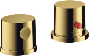 Axor Uno 2-hole Rim-mounted Thermostatic Bath Mixer Gold Polished
