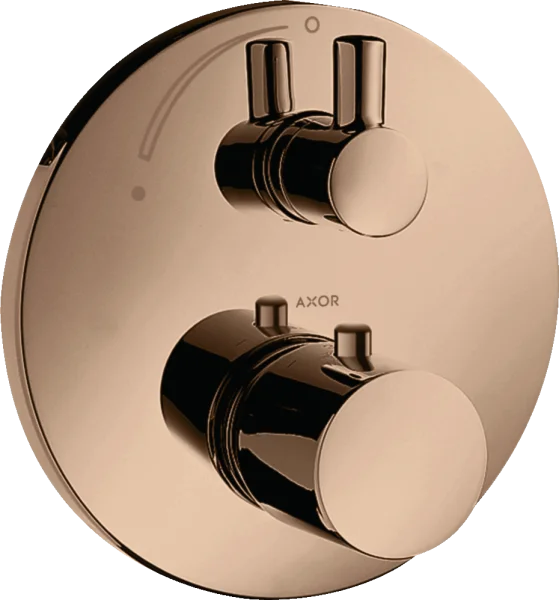 Axor Uno Thermostatic Mixer For Concealed Installation With Shut-off Valve Polished Red Gold