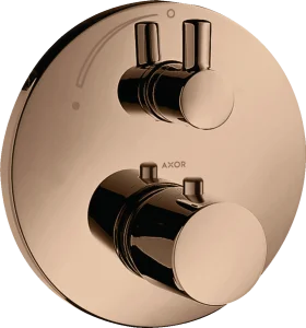 Axor Uno Thermostatic Mixer For Concealed Installation With Shut-off Valve Polished Red Gold
