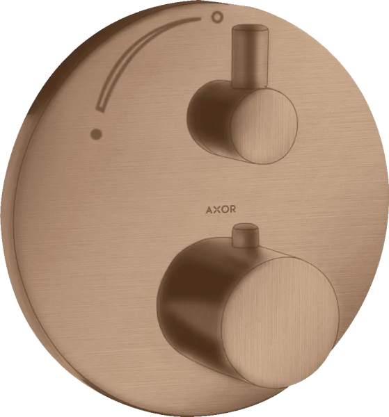 Axor Uno Thermostatic Mixer For Concealed Installation With Shut-off Valve Brushed Red Gold