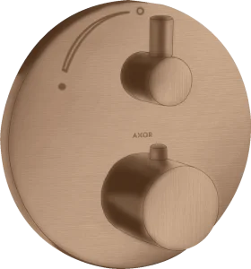 Axor Uno Thermostatic Mixer For Concealed Installation With Shut-off Valve Brushed Red Gold