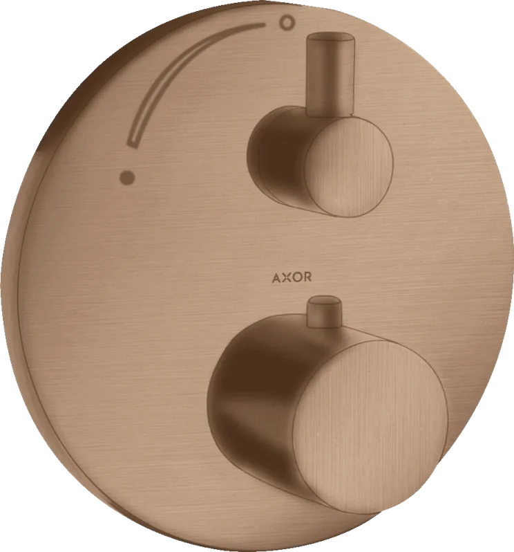 Axor Uno Thermostatic Shower Mixer Concealed 217 X 187 X 135mm Rose Gold/gold - Brushed product image - Image 1