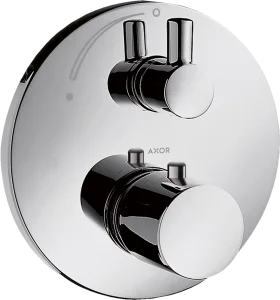 Axor Uno Thermostatic Mixer For Concealed Installation With Shut-off Valve Polished Black Chrome