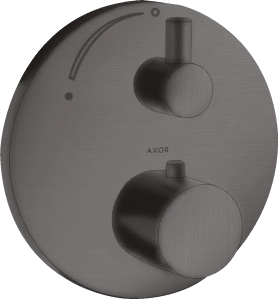 Axor Uno Thermostatic Mixer For Concealed Installation With Shut-off Valve Brushed Black Chrome