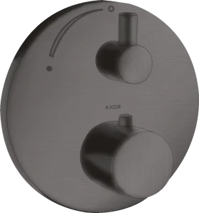 Axor Uno Thermostatic Mixer For Concealed Installation With Shut-off Valve Brushed Black Chrome