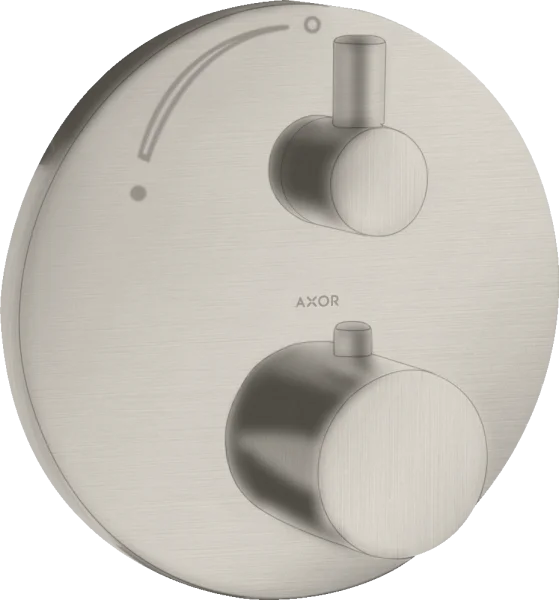 Axor Uno Thermostatic Mixer For Concealed Installation With Shut-off Valve Stainless Steel