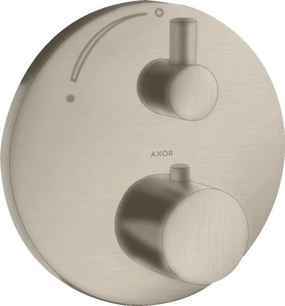 Axor Uno Thermostatic Mixer For Concealed Installation With Shut-off Valve Brushed Nickel