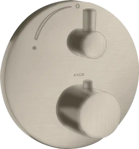 Axor Uno Thermostatic Mixer For Concealed Installation With Shut-off Valve Brushed Nickel