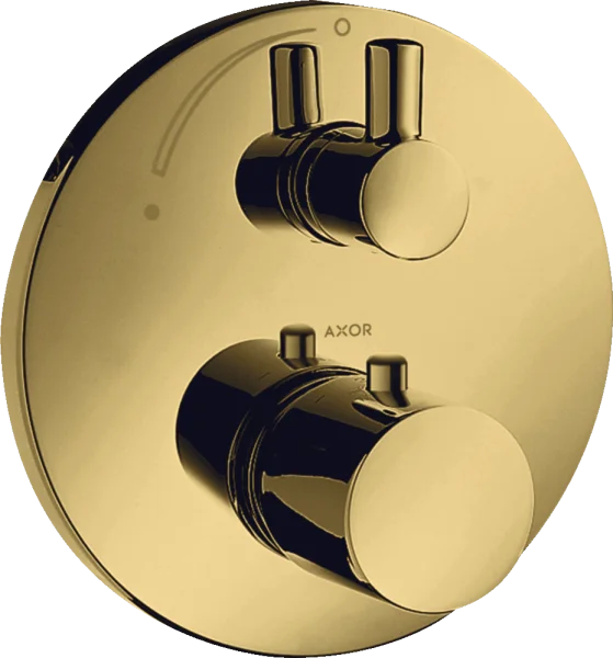 Axor Uno Thermostatic Mixer For Concealed Installation With Shut-off Valve Gold Polished