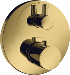 Axor Uno Thermostatic Mixer For Concealed Installation With Shut-off Valve Gold Polished