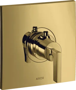 Axor Citterio Thermostatic Mixer Highflow For Concealed Installation With Lever Handle Gold Polished