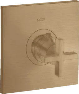 Axor Citterio Thermostatic Mixer Highflow For Concealed Installation With Cross Handle Brushed Bronze