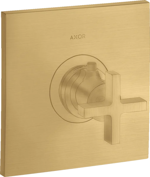 Axor Citterio Thermostatic Mixer Highflow For Concealed Installation With Cross Handle Gold Brushed