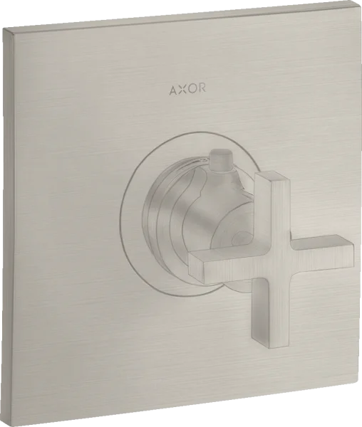 Axor Citterio Thermostatic Mixer Highflow For Concealed Installation With Cross Handle Stainless Steel