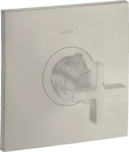 Axor Citterio Thermostatic Mixer Highflow For Concealed Installation With Cross Handle Stainless Steel