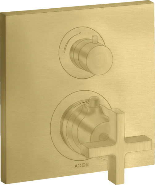 Axor Citterio Thermostatic Shower Mixer Concealed 217 X 187 X 135mm Brass - Brushed