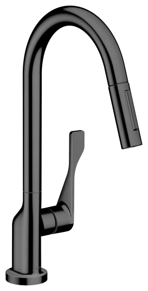 Axor Citterio Single Lever Kitchen Mixer 250 With Pull-out Spray Polished Black Chrome