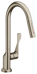 Axor Citterio Single Lever Kitchen Mixer 250 With Pull-out Spray Brushed Nickel