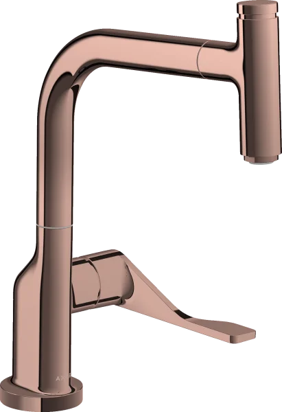 Axor Citterio Single Lever Kitchen Mixer Select 230 With Pull-out Spout Polished Red Gold