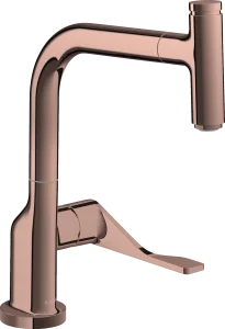 Axor Citterio Single Lever Kitchen Mixer Select 230 With Pull-out Spout Polished Red Gold