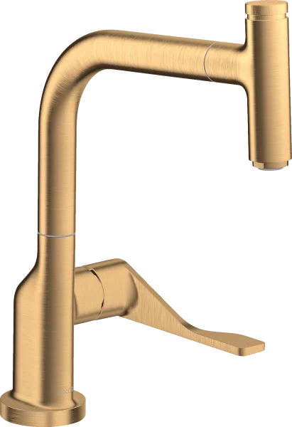 Axor Citterio Single Lever Kitchen Mixer Select 230 With Pull-out Spout Brushed Brass