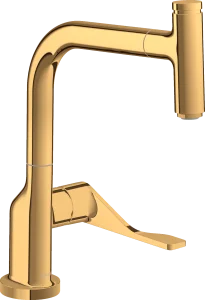Axor Citterio Single Lever Kitchen Mixer Select 230 With Pull-out Spout Gold Polished