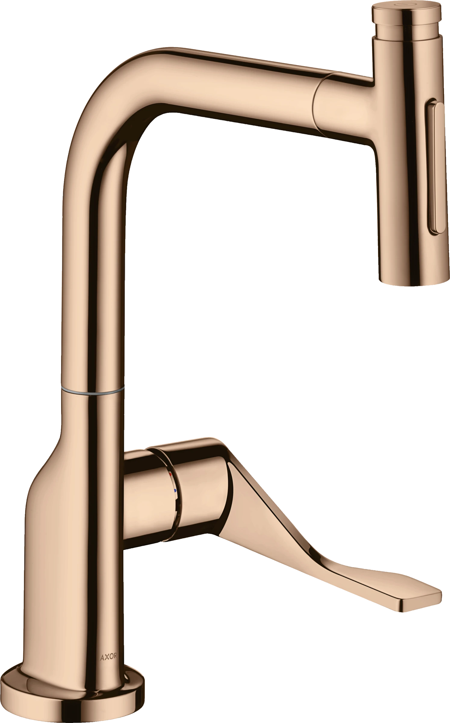 Axor Citterio Single Lever Kitchen Mixer Select 230 2jet With Pull-out Spray Polished Red Gold