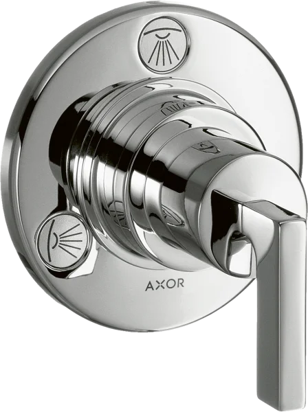 Axor Citterio Shut-off / Diverter Valve Trio / Quattro Finish Set With Lever Handle Chrome