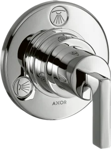 Axor Citterio Shut-off / Diverter Valve Trio / Quattro Finish Set With Lever Handle Chrome