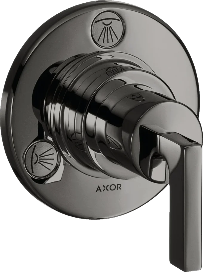 Axor Citterio Manual Shut-off & Diverter Valves 130 X 110 X 87mm Gunmetal/chrome - Polished product image - Image 1