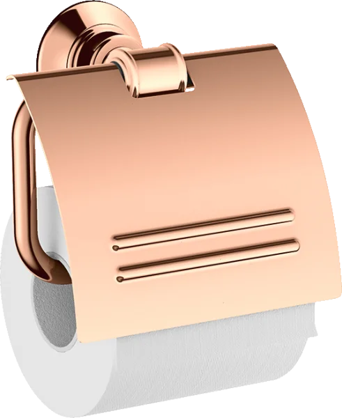 Axor Montreux Toilet Roll Holder With Cover Polished Red Gold