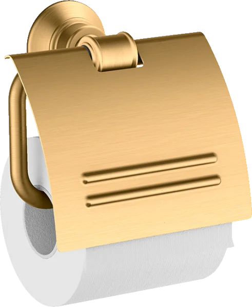 Axor Montreux Toilet Roll Holder With Cover Brushed Brass