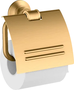 Axor Montreux Toilet Roll Holder With Cover Brushed Brass