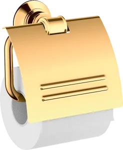 Axor Montreux Toilet Roll Holder With Cover Gold Polished