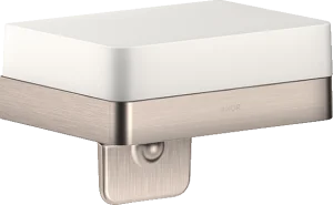 Axor Universal Softsquare Soap Dispenser With Shelf Stainless Steel