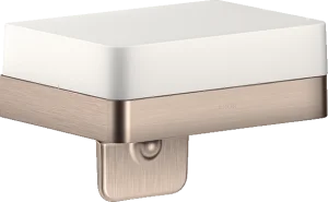 Axor Universal Softsquare Soap Dispenser With Shelf Brushed Nickel