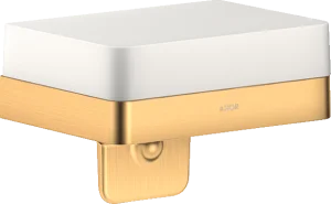 Axor Universal Softsquare Soap Dispenser With Shelf Brushed Brass