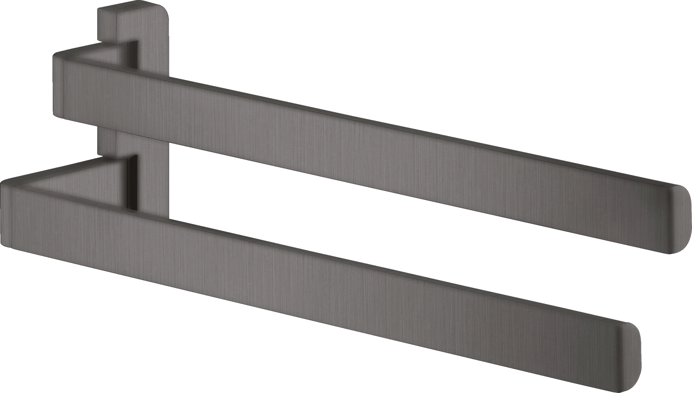 Axor Universal Softsquare Towel Holder Twin-handle Brushed Black Chrome