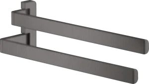 Axor Universal Softsquare Towel Holder Twin-handle Brushed Black Chrome