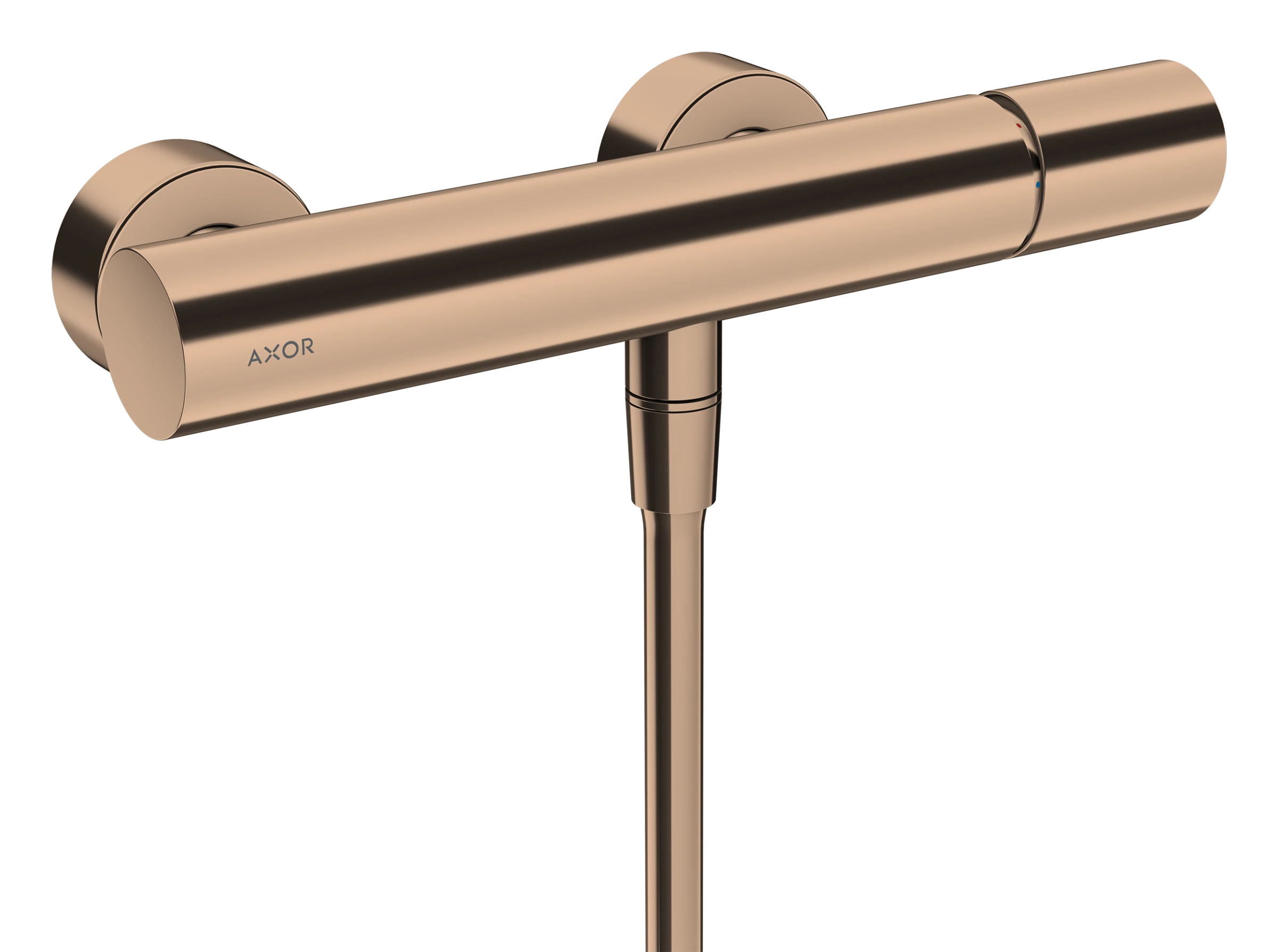 Axor Uno Single Lever Manual Shower Mixer For Exposed Installation With Zero Handle Polished Red Gold