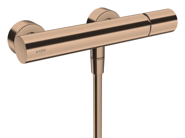 Axor Uno Single Lever Manual Shower Mixer For Exposed Installation With Zero Handle Polished Red Gold