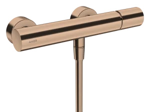 Axor Uno Single Lever Manual Shower Mixer For Exposed Installation With Zero Handle Polished Red Gold