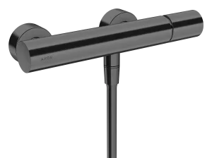 Axor Uno Single Lever Manual Shower Mixer For Exposed Installation With Zero Handle Polished Black Chrome