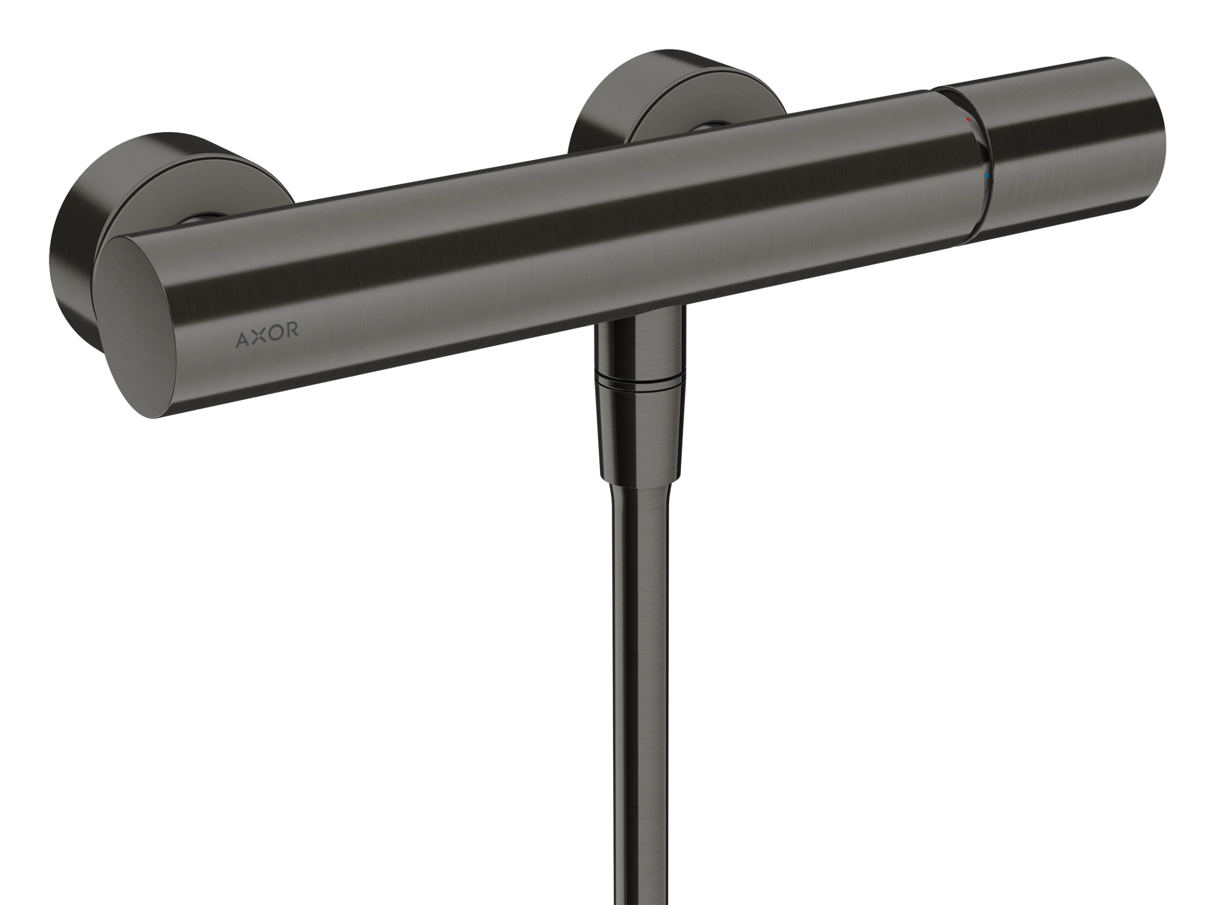 Axor Uno Single Lever Manual Shower Mixer For Exposed Installation With Zero Handle Brushed Black Chrome