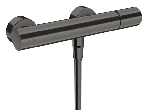 Axor Uno Single Lever Manual Shower Mixer For Exposed Installation With Zero Handle Brushed Black Chrome
