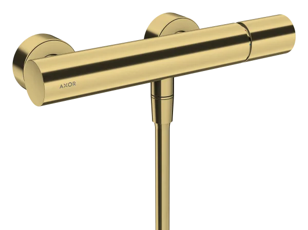 Axor Uno Single Lever Manual Shower Mixer For Exposed Installation With Zero Handle Gold Polished