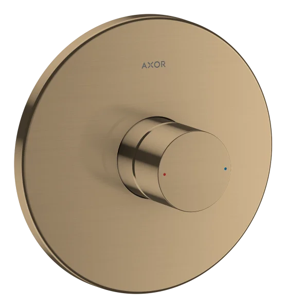 Axor Uno Single Lever Manual Shower Mixer For Concealed Installation With Zero Handle Brushed Bronze