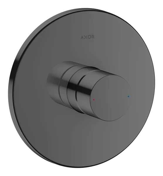 Axor Uno Single Lever Manual Shower Mixer For Concealed Installation With Zero Handle Polished Black Chrome
